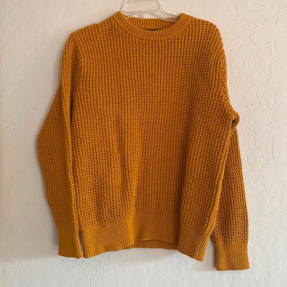 JCrew Mens Mustard Knit Sweater size Medium